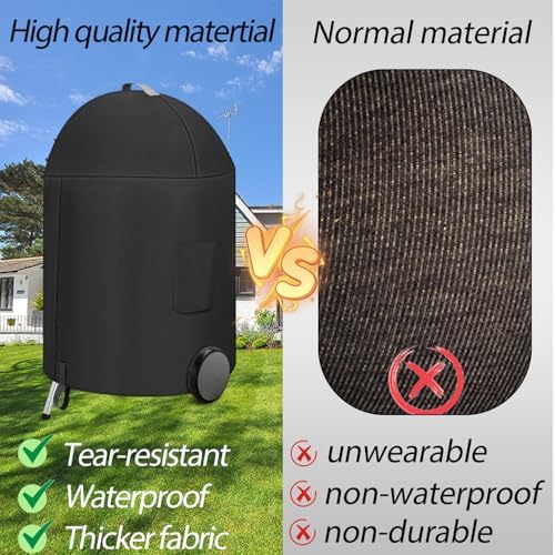 22 Inch Charcoal Kettle Grill Cover, 7150 Cover for Weber Round Grill - Image 7