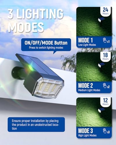 AUDERWIN Solar Spot Lights Outdoor Waterproof, 6 Packs, Cool White - Image 3