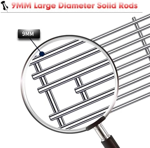 9MM 16517 Grill Grates Replacement for Bull Grill Replacement Parts, BBQ Bull Angus 4 Burner 47628 47629, Steer Premium 69008, Lonestar 87049, Bull Outlaw 26038 26039, Stainless Steel Grids - Image 3