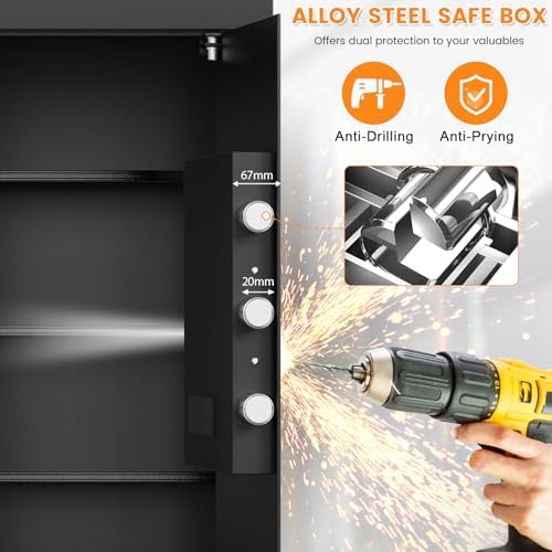 6.0 Cu Ft Large Safe Box for Home Use, 27.6"H Heavy Duty Home Safe - Image 3