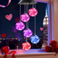 Winzwon Solar Wind Chimes, Hanging Rose Outside Garden Patio Yard Decor by Winzwon