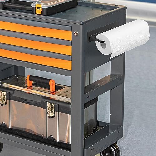 EASTTOWEST Magnetic Paper Towel Holder,Black Towel Bar Rack for Refrigerator BBQ Grills Griddles Toolbox RVs Tailgates,Heavy Duty Strong Magnet Backing,12”(L) x 3”(H),Fit All US Paper Roll - Image 4