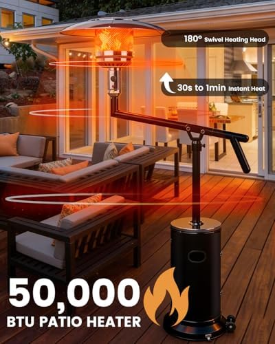 FOOWIN Perfect Position Pyramid Patio Heater,Outdoor Heater with Swivel Arm - Image 4