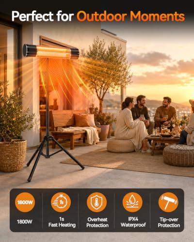 1800W Electric Infrared Patio Heater, Outdoor Patio Heater - Image 3