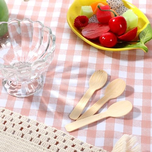 200 Pcs 3.54 Inch Mini Bamboo Spoons, Bamboo Utensils Disposable, Disposable Compostable Spoons, Bamboos Soup Spoon, Renewable, Natural - Image 5