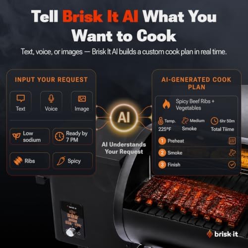 Brisk It Zelos-450 Wood Pellet Grill & Smoker, 450 Sq In, WiFi and A.I. - Image 6