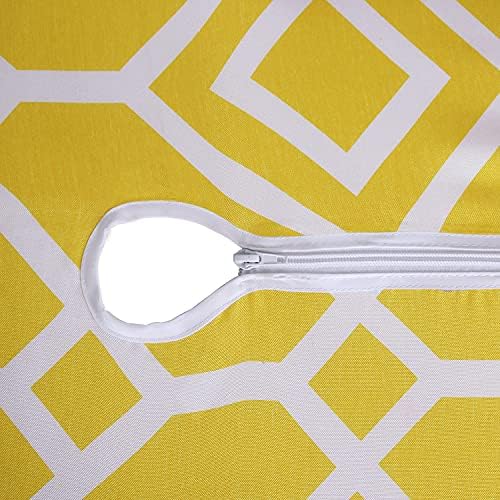 LUSHVIDA Moroccan Outdoor Tablecloth with Umbrella Hole, 60x102 Inch Yellow - Image 6