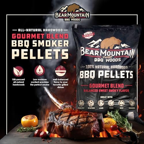 Bear Mountain BBQ Gourmet Blend Smoker Pellets with Savory BBQ Smoke 'EMS - All Natural Grilling Accessory Set for Outdoor Pellet Grills and Smokers - Image 2