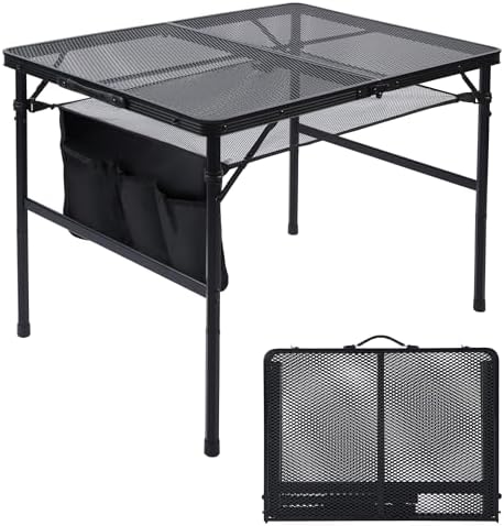 JOUYEK Folding Grill Table, 3x2 FT Portable Camping Table by JOUYEK