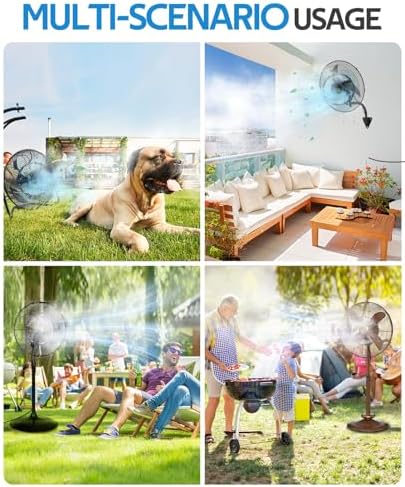 homenote Misting Fan Kit for Outside Cooling, 16.4FT Misting Line - Image 3