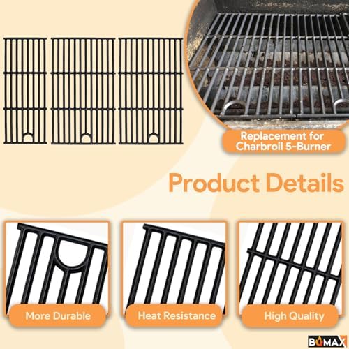 BQMAX 17 Inch Grill Grate for Charbroil Performance 5 Burner Grill - Image 4