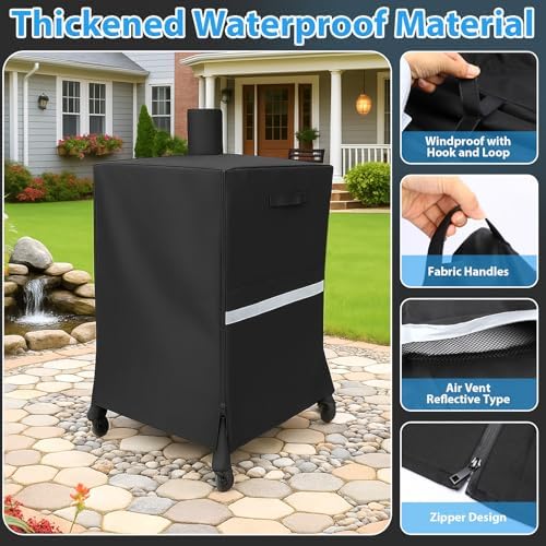 Utheer Smoker Cover for Pit Boss Vertical Smoker, 600D Waterproof - Image 4