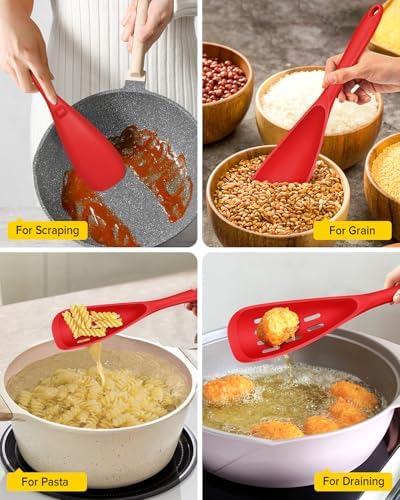 BUNDLEPRO Silicone Cooking Spoons for Nonstick Cookware, One-Piece, 2 Pack - Image 5