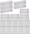 9MM 16517 Grill Grates 16GA Grill Heat Plates for 16631 16520 Bull Grill Replacement Parts, BBQ Bull Brahma 5 Burner 57568, 57569, 57568CE, 57568AGA, 57569CE, 57569AGA, Stainless Steel Grids by Cozilar