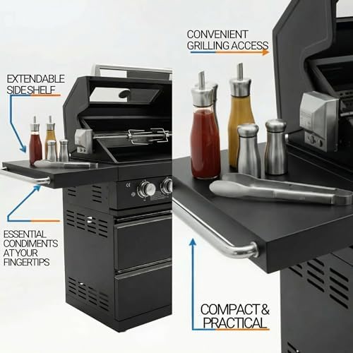 46" SS304 Gas Outdoor Kitchen Island, 6-Burner 75300 BTU Grill, Black - Image 6