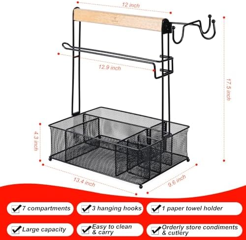 VIKEYHOME Grill Caddy, Picnic BBQ Organizer for Camping - Image 3