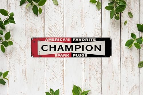 Champion Metal Sign 4x16in Motivational Retro Plaque for Gym Office Bedroom Home Decor Wall Art Cool Room - Image 6
