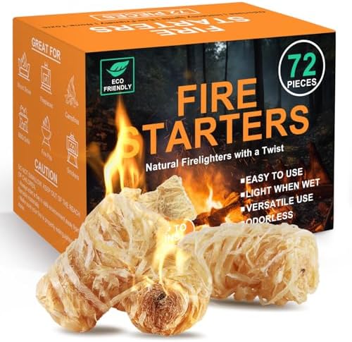 Realcook Natural Fire Starter for Campfires: All Weather Firestarters by Realcook