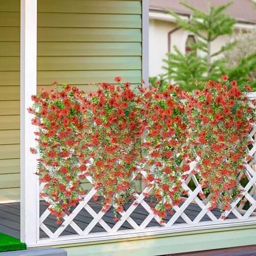 ZFProcess Artificial Fall Mums Fake Flowers Plants for Outdoor Home Decor - Image 4