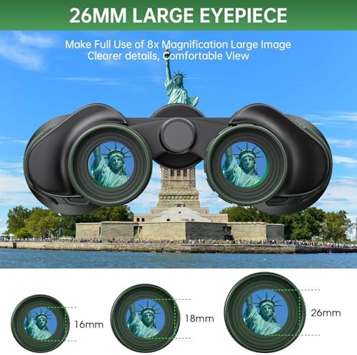 20x50 High Powered Binoculars for Adults, Waterproof Binoculars with Low Light Vision for Bird Watching Hunting Camping Travel Cruise Hiking Sports Stargazing, Gifts for Men Dad - Image 4