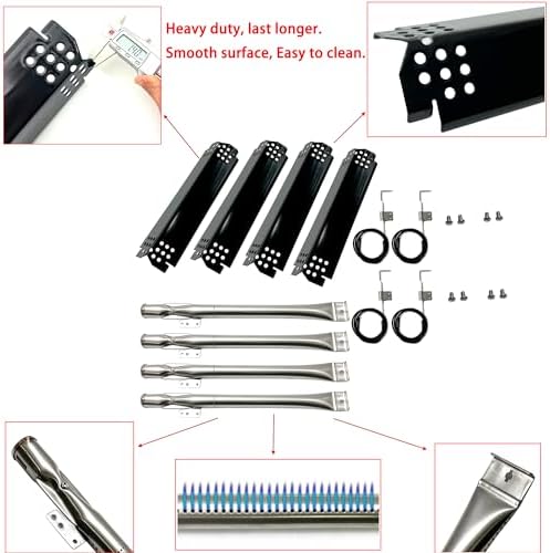 Kit DG281 4PK Replacement for Home Depot Nexgrill 720-0830H, 5 Burner 720-0888 720-0888N 720-0888S Gas Grill, 4pk Grill Burner, Heat Plate, igniters, Cooking Grates Parts 13.25 x 17" each - Image 5