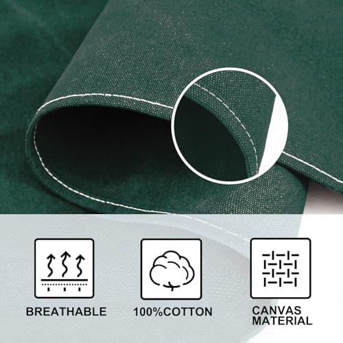 OUNLEN Chef Apron for Men Women Canvas Aprons with 3 Pockets Cross Back Resistant Work Apron for Cooking - Image 4