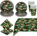 Kochorie 97 Pieces Camouflage Party Supplies Camo Disposable Tableware Set by Kochorie