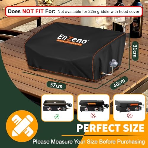 Griddle Cover for Blackstone 22" Tabletop Gas Grill Without Hood,Cover Only - Image 2