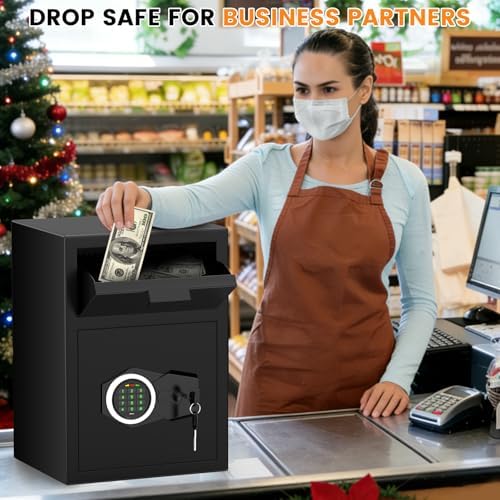 2.8 Cuft Drop Safe for Business, Cash Safe Box with Quick Place Drop Slot - Image 2