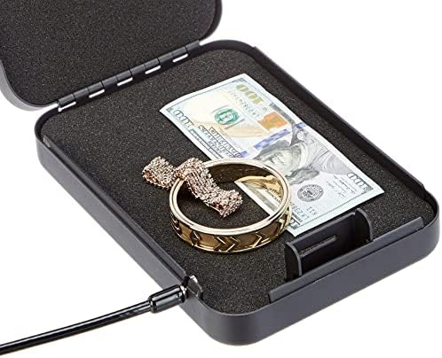 Amazon Basics Portable Security Case Lock Box Safe with Combination Lock for Documents,Valuables,Personal Items,Dorm Room,Home,Large,Black,(Pack of 4) - Image 7