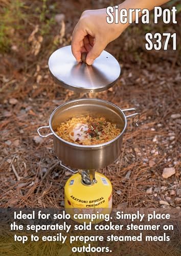 CAMPINGMOON 2L Camping Pot 304 Stainless Steel Wide Mouth S371 - Image 2
