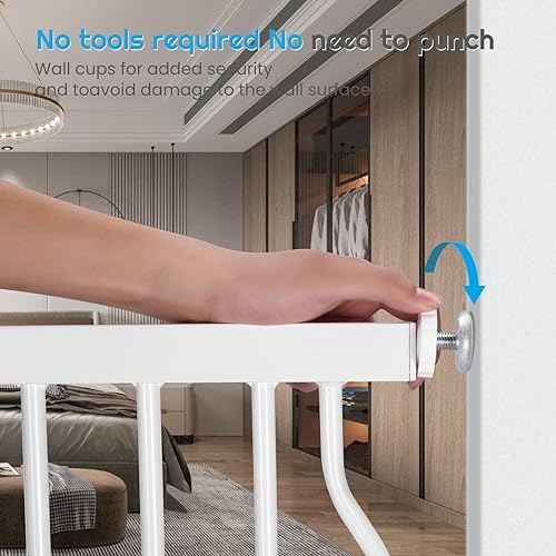 owlie Baby Gate for Stairs 29-33 Inch Wide with Door Indoor - Image 4