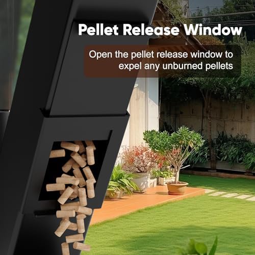 Rayzi 58 Inch Pellet Stove, Decorative Wood Pellet Heater Burning Fireplace - Image 5
