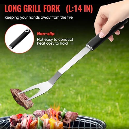 21 Pcs Grill Tools Set,BBQ ＆ Grilling Accessories Outdoor Barbecue Utensils - Image 2