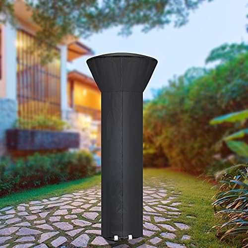 [2 Pack] Patio Heater Covers with Zipper and Storage Bag,Waterproof,Dustproof,Wind-Resistant,Sunlight-Resistant,Snow-Resistant,Black,89'' Height x 33" Dome x 19" Base - Image 5