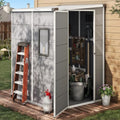 5 x 4 FT Plastic Outdoor Storage Shed with Floor, Resin Garden Shed by DNYKER
