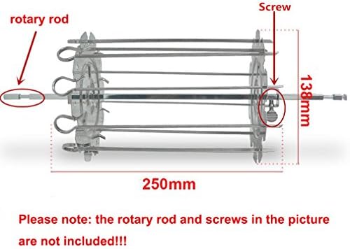 Stainless Steel BBQ Grill Cage Vegetable Meat Skewer Kebab Maker for Rotisserie Oven Roaster - Image 7