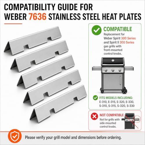 Uniflasy 15.3" Flavorizer Bars for Weber Spirit E310 & GS4 Spirit II 300 - Image 3