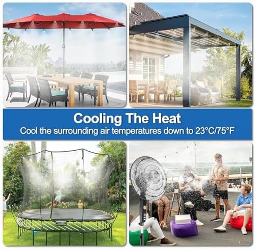 Pre-Assembled Misters for Outside Patio,Outdoor Misting System,80FT|24M. - Image 2