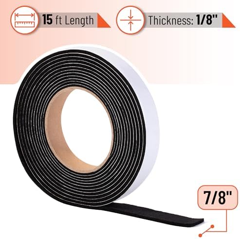 UNCO- Smoker Gasket, 15 FT, 7/8" x 1/8", Smoker Gasket Seal High Temp - Image 2