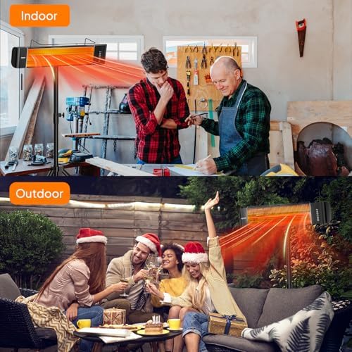 ROVSUN 1500W Outdoor Electric Heater Patio Freestanding/Wall-mounted Heater - Image 7