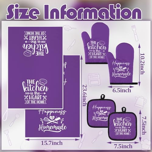 Sratte 6 Pcs Kitchen Decor Accessories Set, Kitchen, Purple - Image 4
