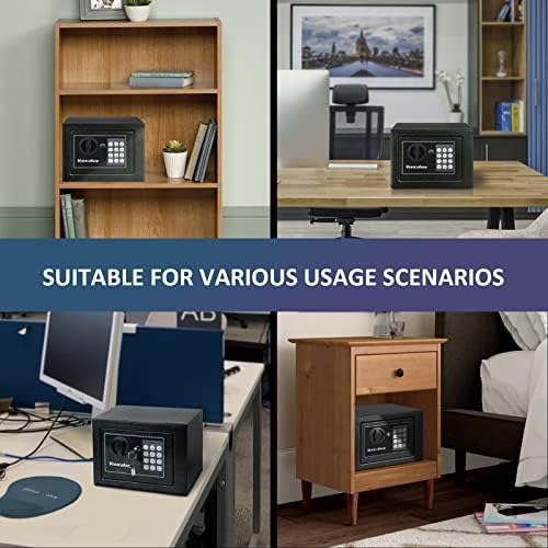 Voncabay Money Safe Box for Home with Digital Keypad, 0.23 Cu. Ft., Black - Image 5