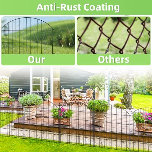 Decorative Garden Fence, 32in (H) x 12ft(L) No Dig Fence with Gate - Image 6
