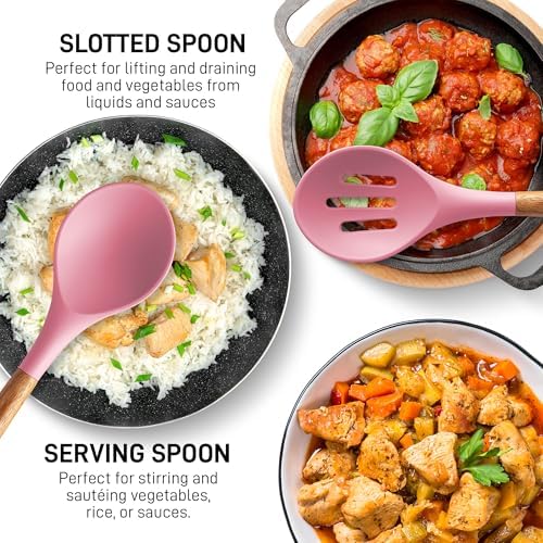Zulay Kitchen 5 Piece Silicone Utensil Set - Image 4