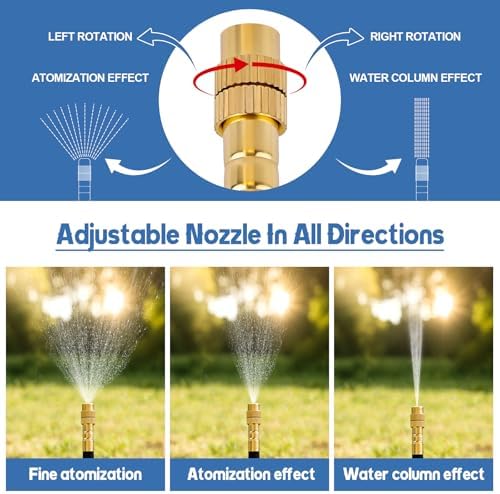 Kalolary 100FT Misting Cooling System with 360°Adjustable Nozzles - Image 4