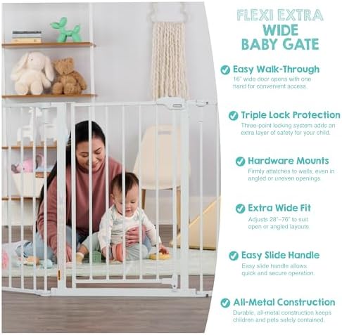 Regalo Safety 28"-76" Super Wide Configurable Baby Gate - Image 4