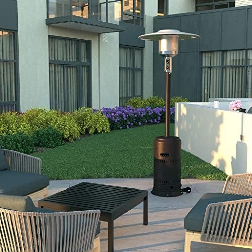 Fire Sense 63717 Performance Series Patio Heater With Wheels 46,000 BTU Output Electronic Ignition System Portable Outdoor Propane Heater For Residential - Espresso - Image 3