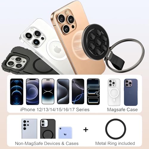 Magnetic Suction Phone Ring Grip for MagSafe & Magnet Car Mounts - Image 6
