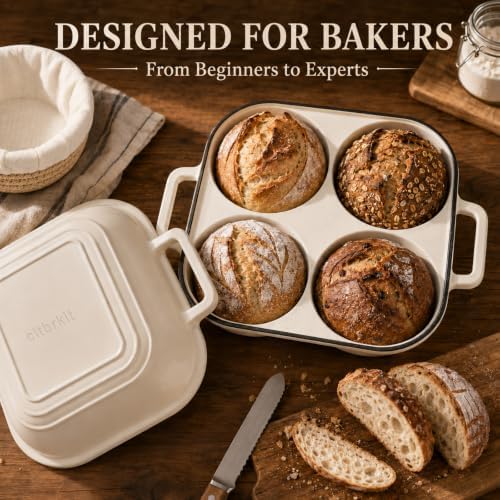 Dutch Oven With Lid, Mini Enamel Sourdough Dutch Oven for Bread Baking - Image 3